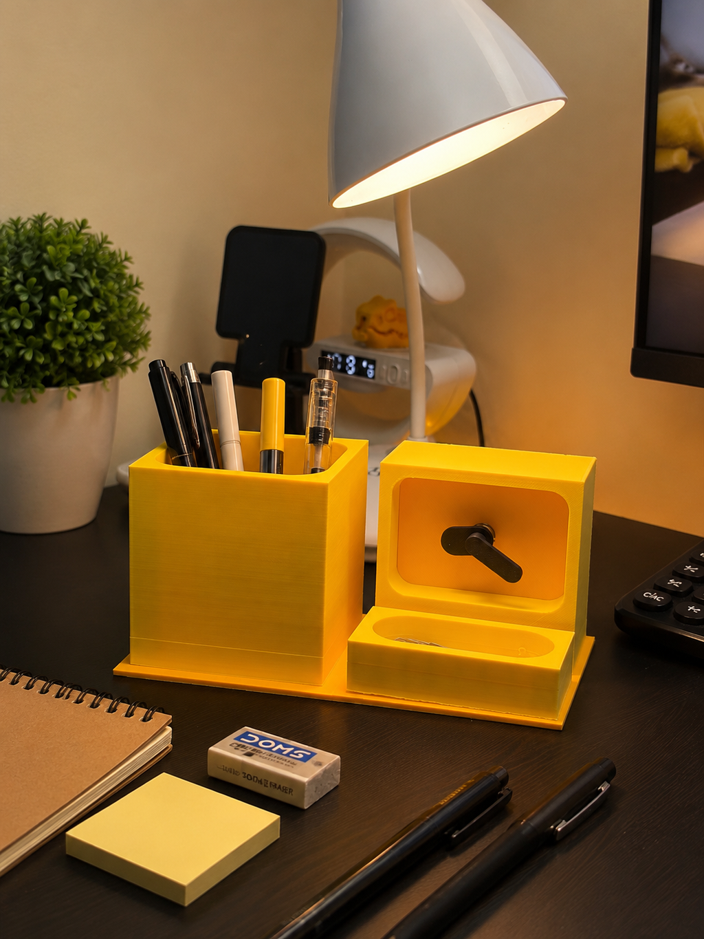 The Box- Pen-Clock Stand
